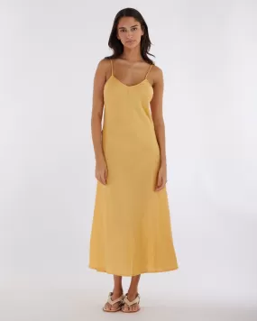 Evangeline Linen Dress - Limoncello