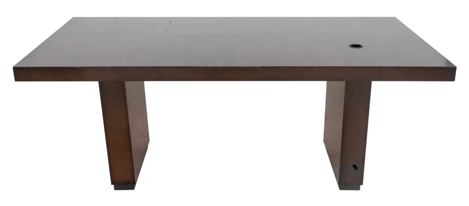 Executive Charcoal Maple Wood Office Desk