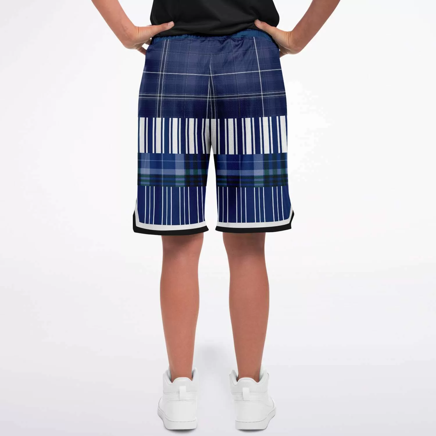 Fair Isle Blue Basketball Shorts