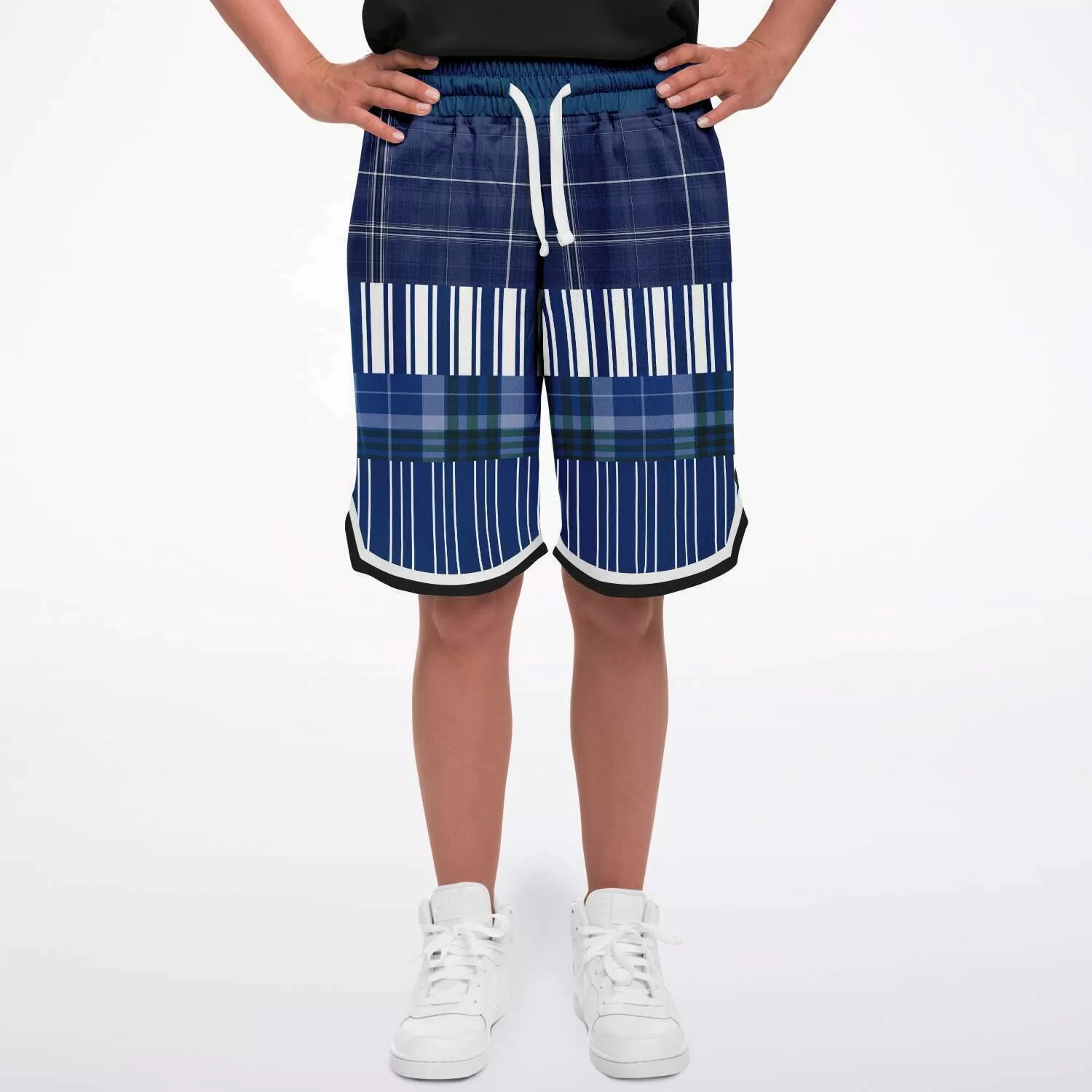 Fair Isle Blue Basketball Shorts