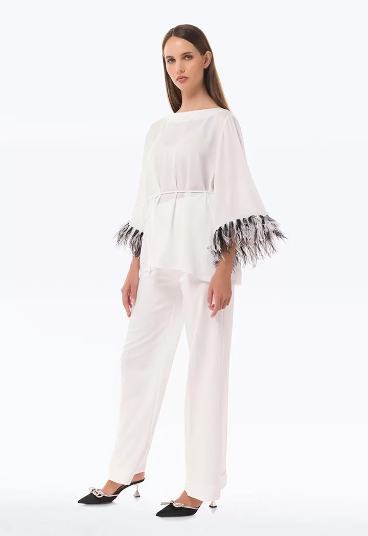 Feather Fringed Top