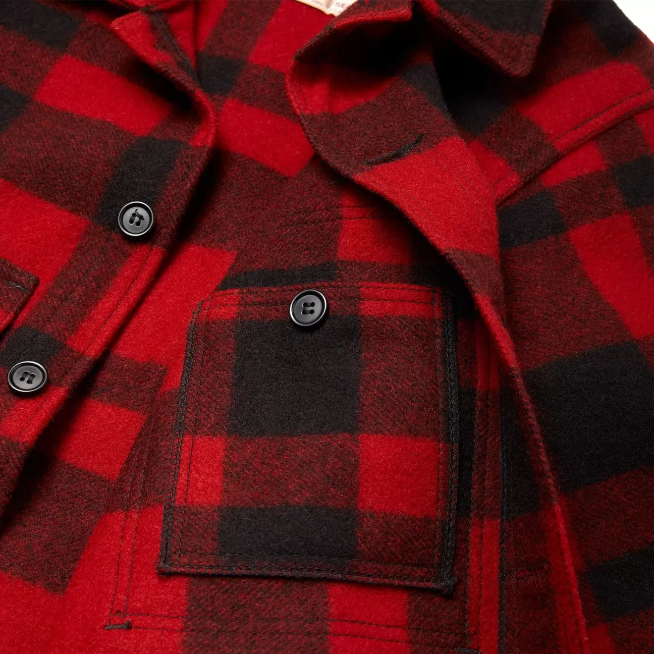 Filson Mackinaw Cruiser Jacket Red / Black Plaid