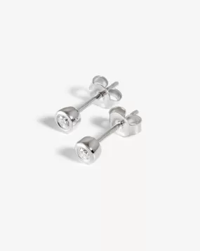 Fine Classic Solitaire Stud Earrings