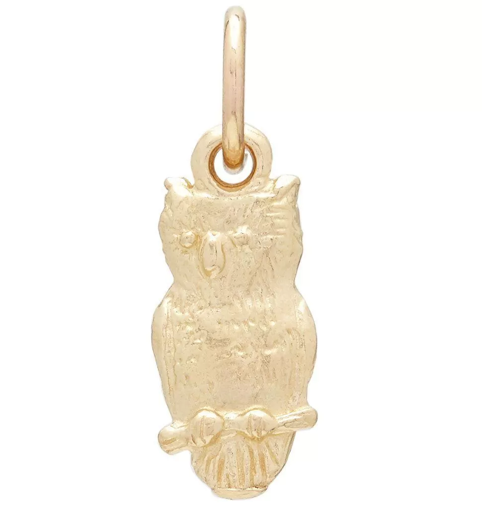 Flat Owl Mini Charm