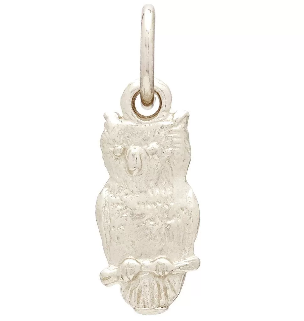 Flat Owl Mini Charm