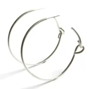 forget-me-knot large plain hoops