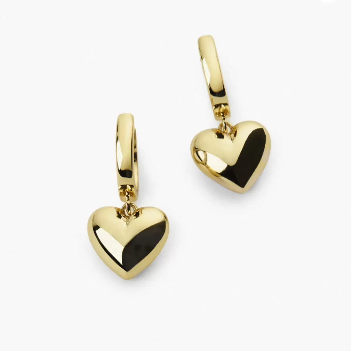 Full Heart Gold Set in 14kt Gold Over Sterling Silver