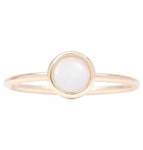 Gemstone Stacking Ring With Opal