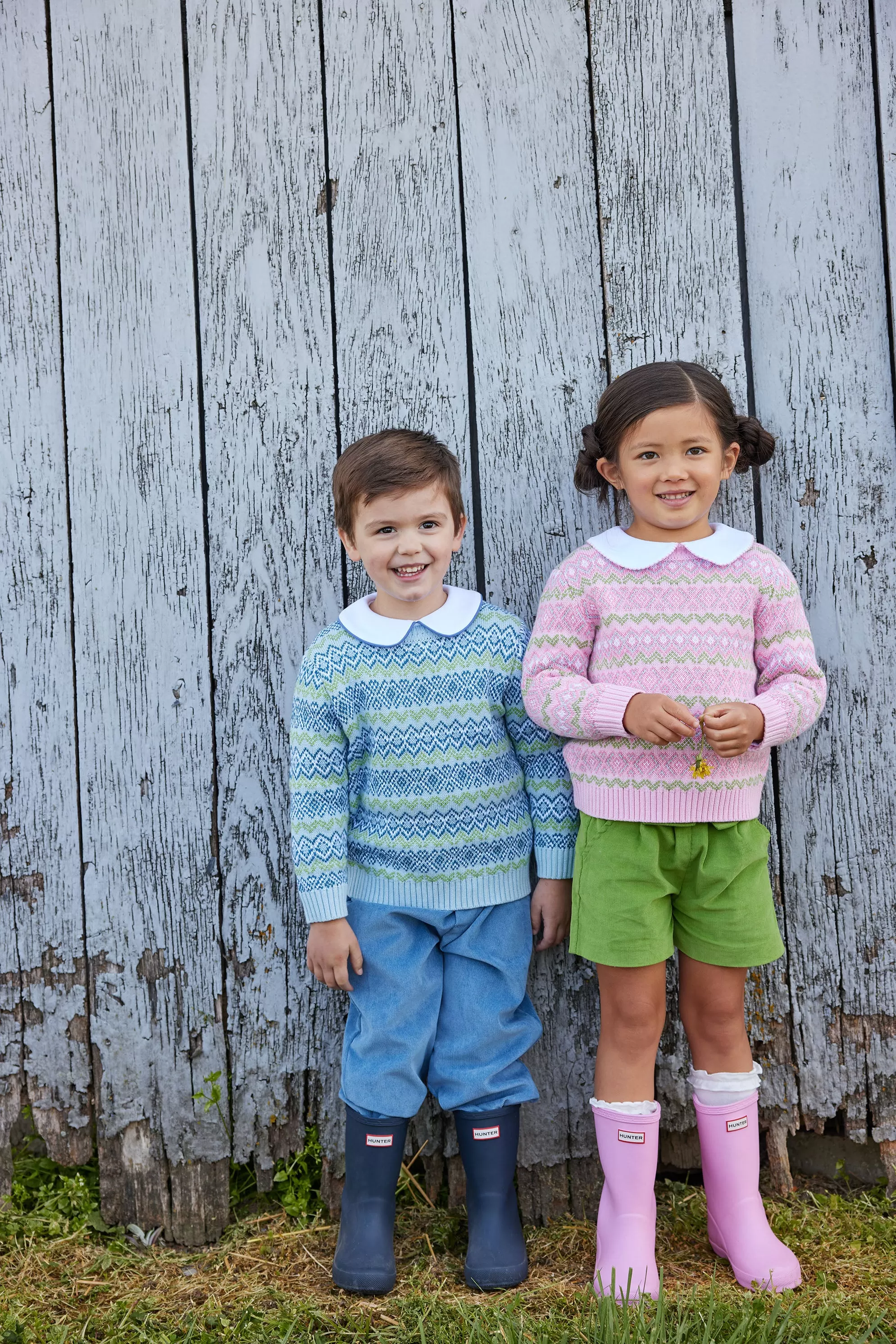 Geometric Fair Isle Sweater - Blue Multi