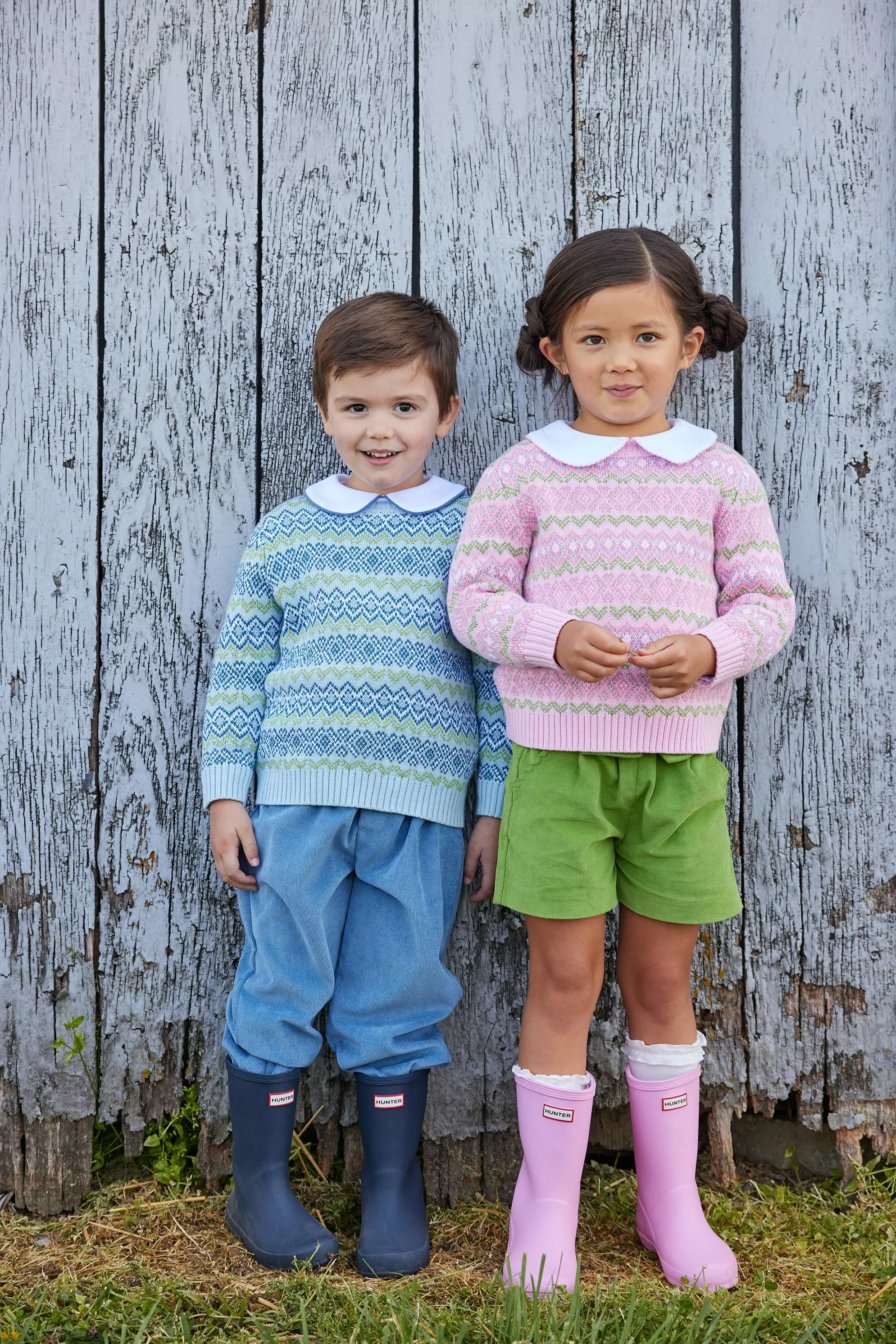 Geometric Fair Isle Sweater - Blue Multi