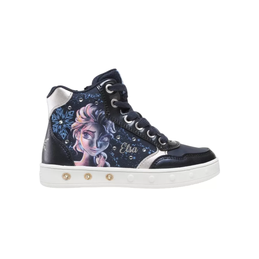 Geox scarpa sneakers da bambina Frozen II Elsa Skylin J268WE 0ANAJ C4256 blu