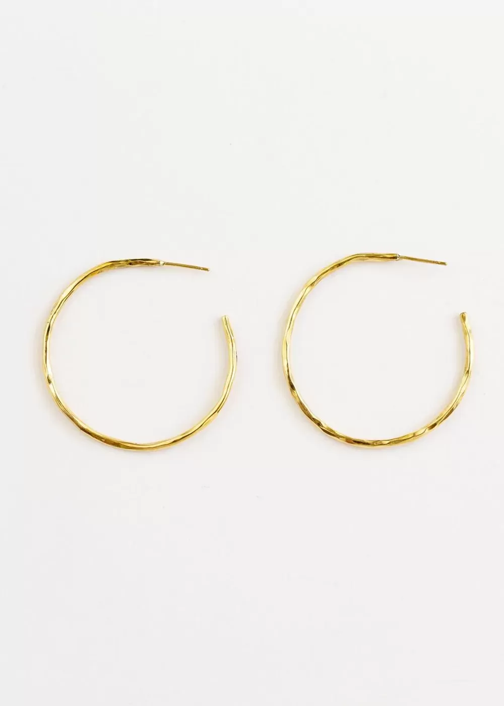 Hammered Hoops | Silver or Gold