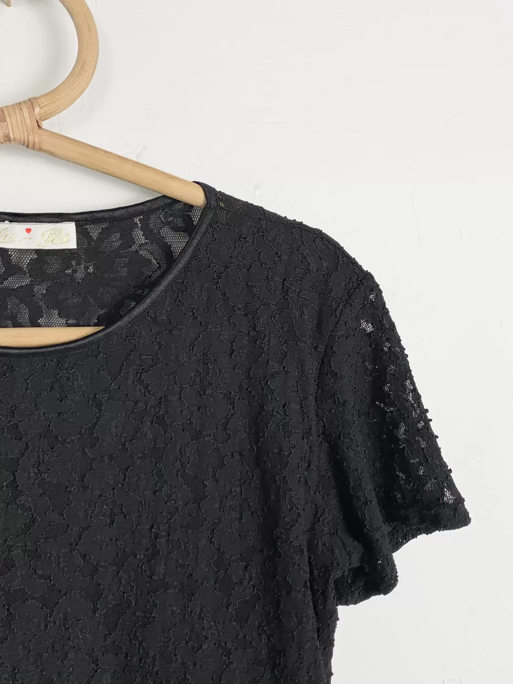 HuHu Black Lace TShirt