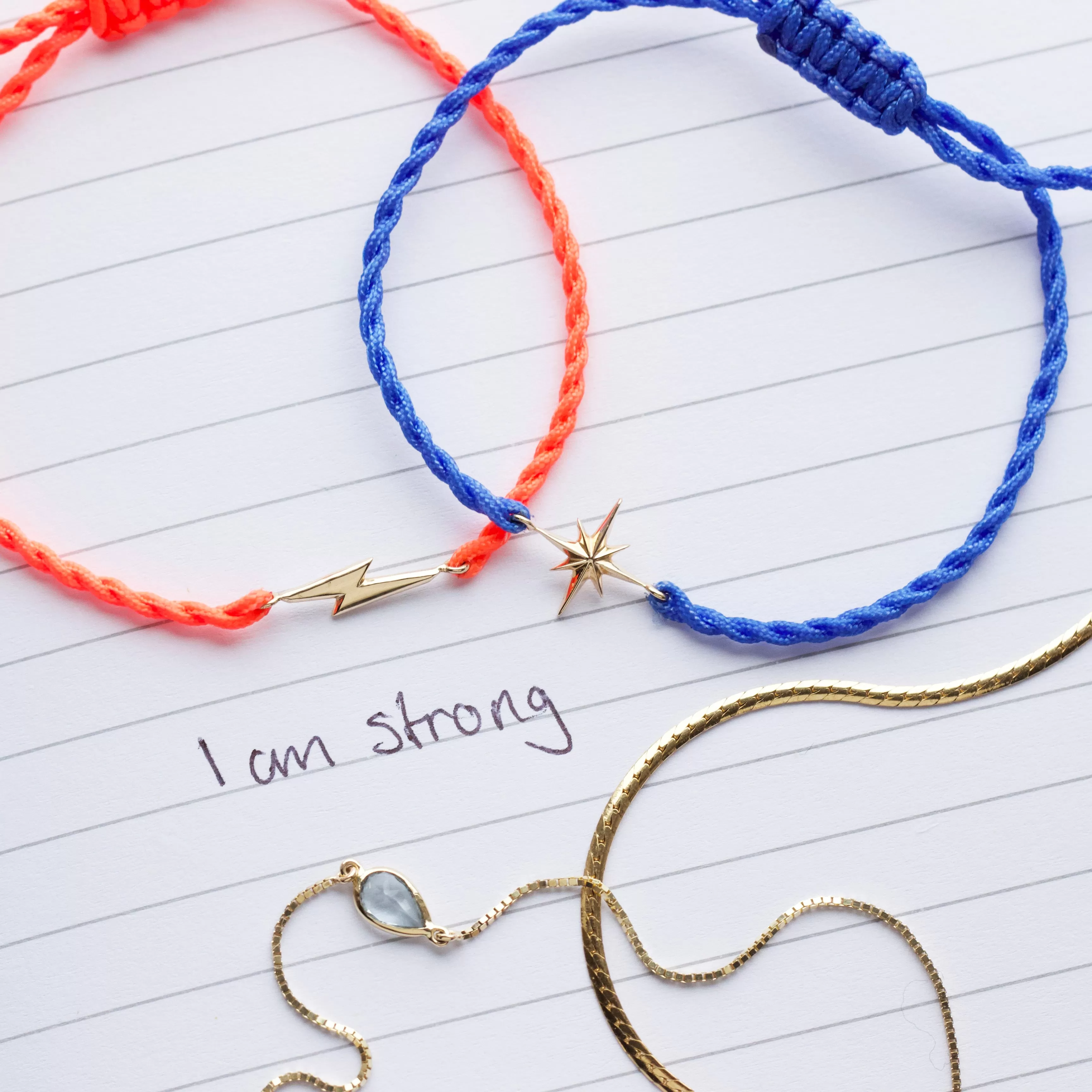 I Am Strong Cord Bracelet