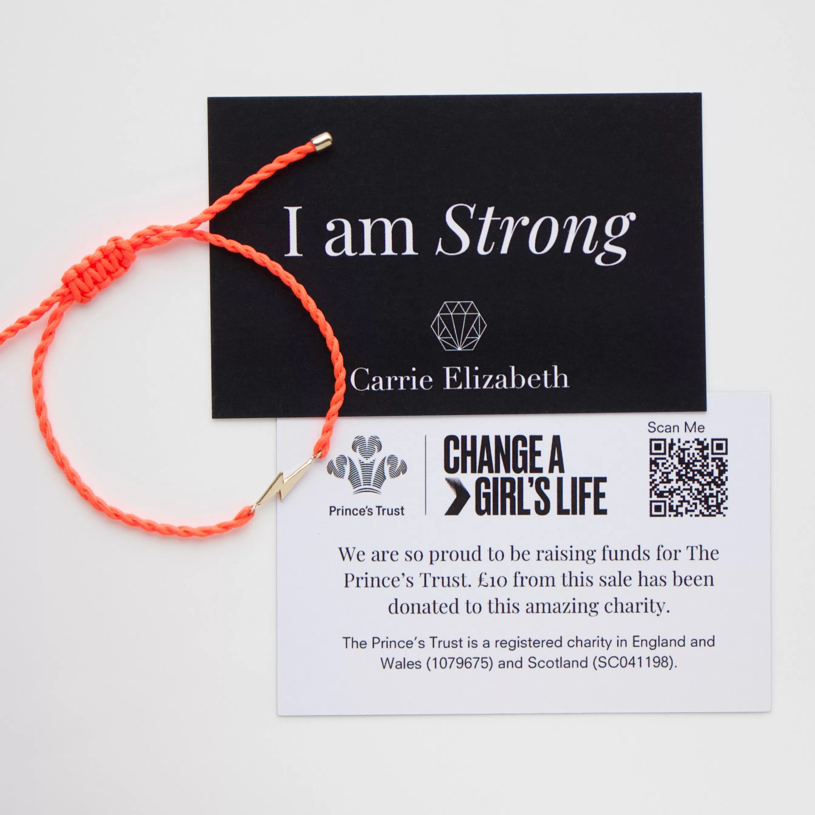 I Am Strong Cord Bracelet