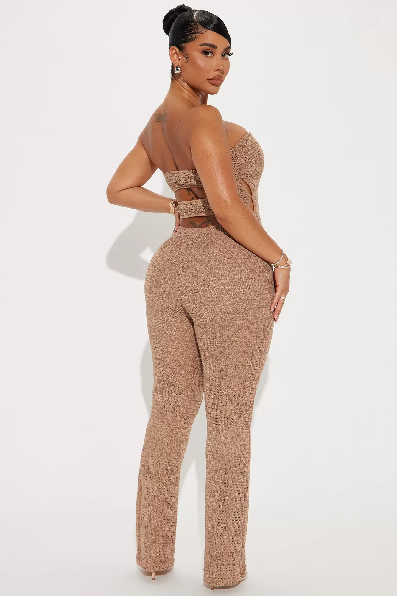 Island Princess Crochet Jumpsuit - Mocha