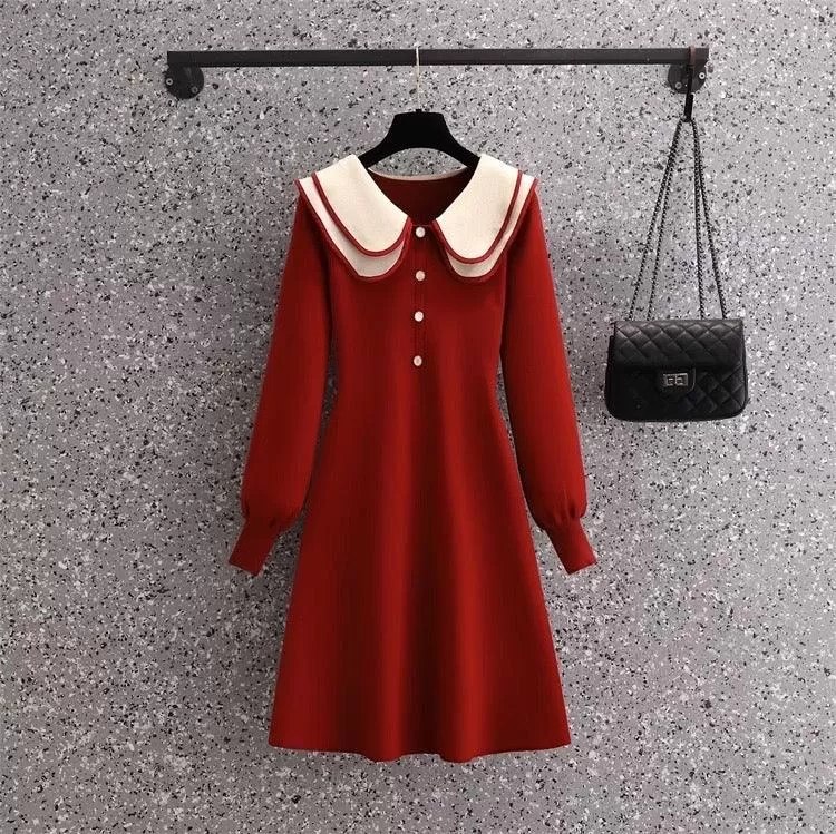 Jasper Doll Collar Knitted Dress