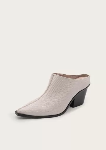 KAANAS atria textured mule w. square tip