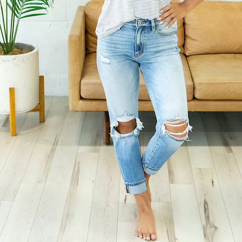 KanCan Summer Distressed Knee Jeans