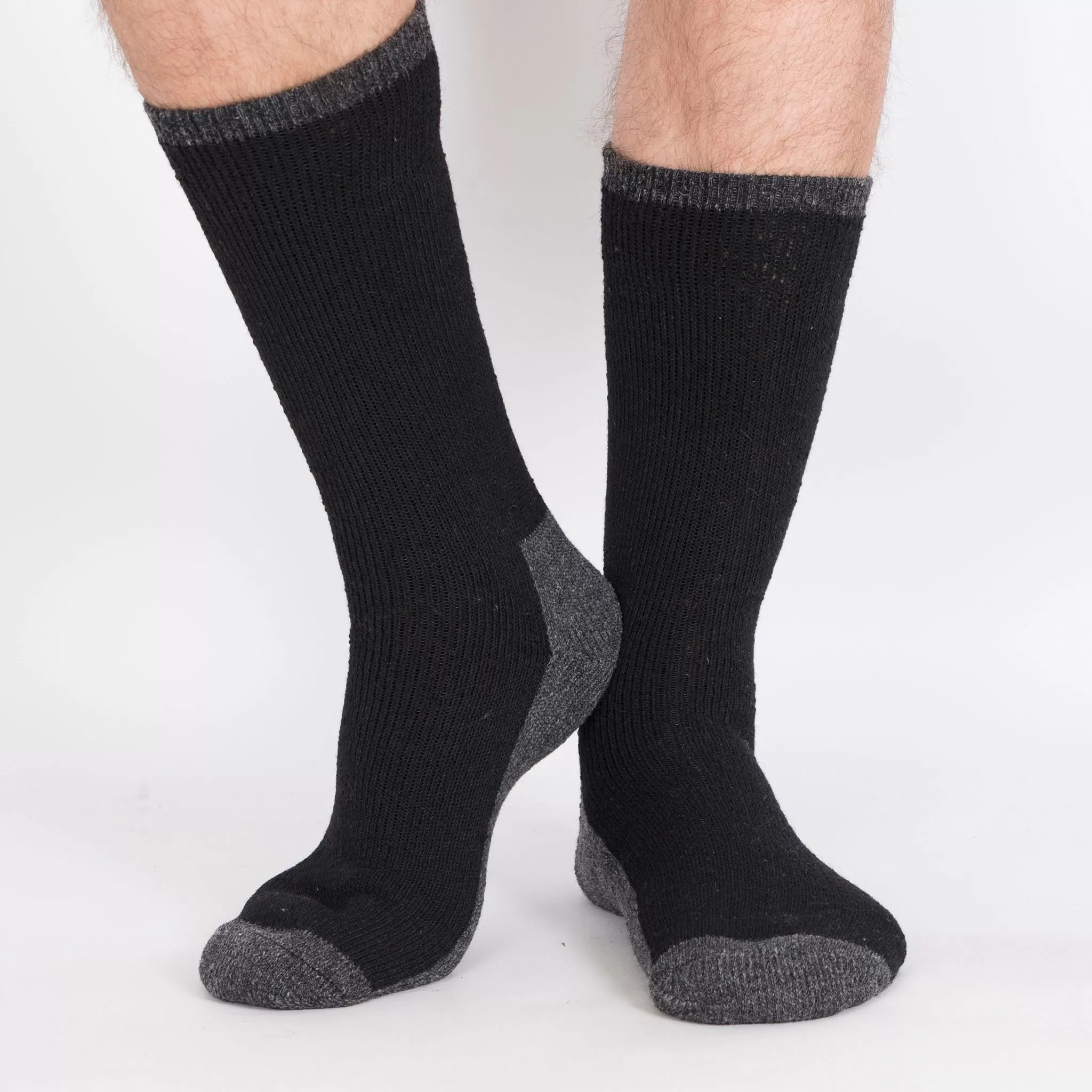 Kodiak Men's 2PK Insulated Wool Blend Socks - Black