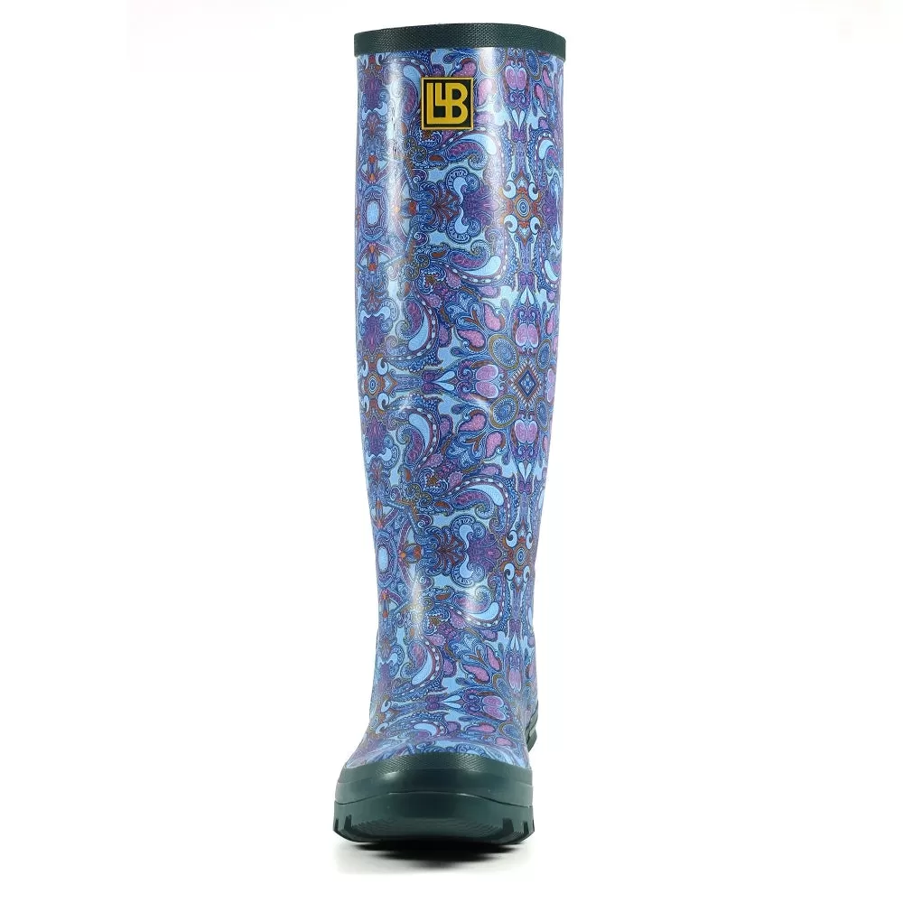 Ladies Laurence Llewelyn-Bowen Wellington Welly Paisley Multi Coloured 3 to 8 SALE