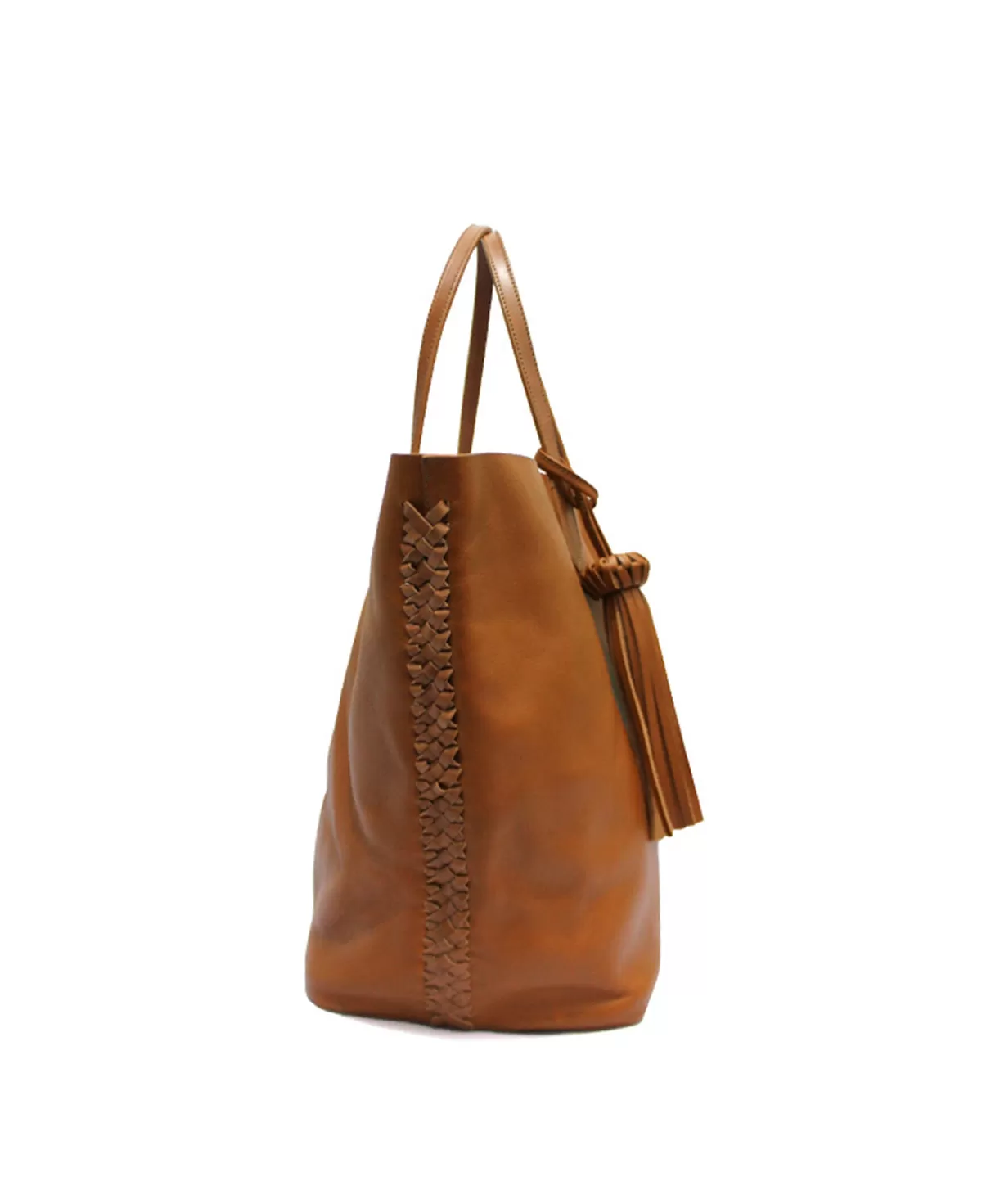 Large Tote Tan Lidia Leather Bag