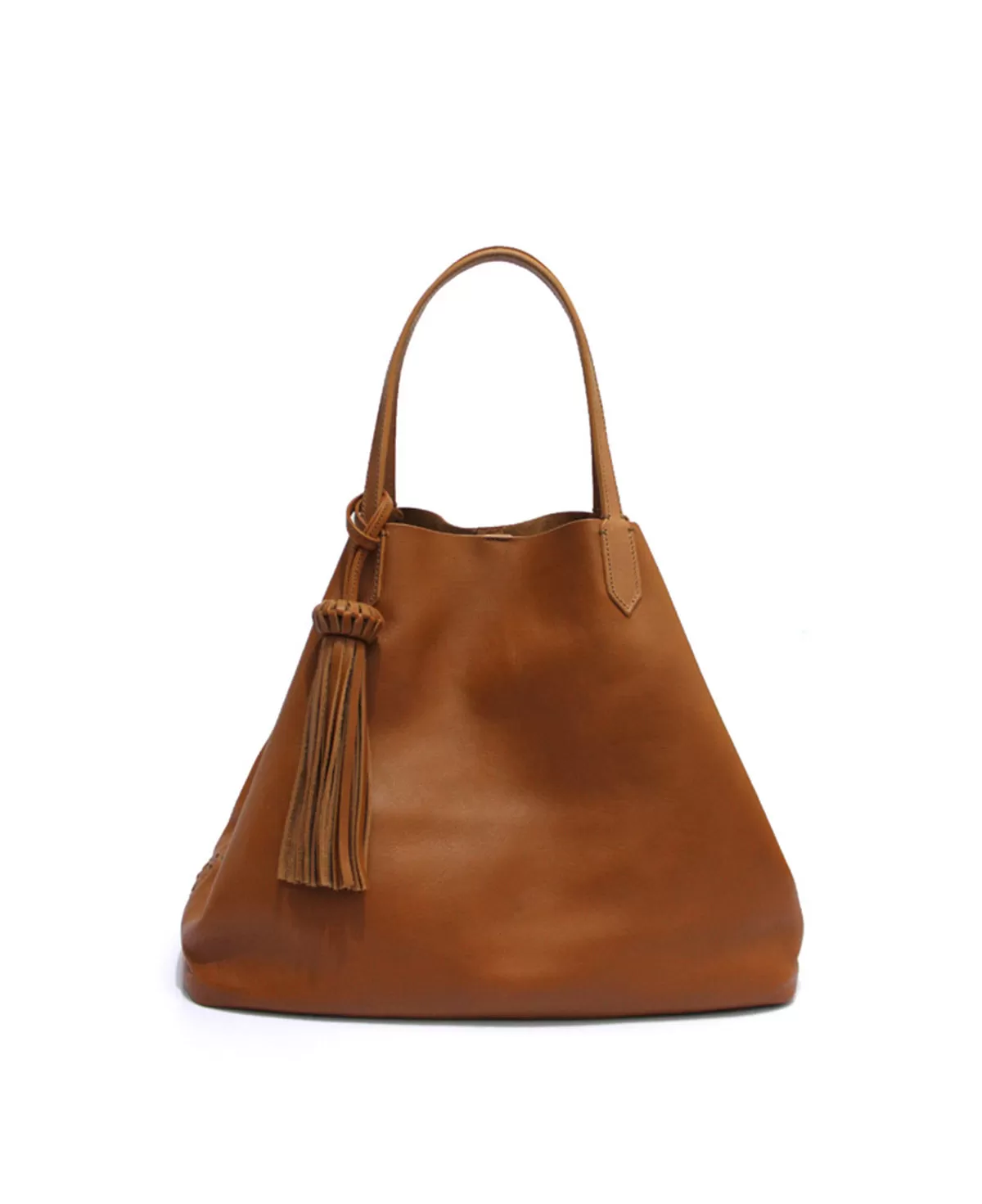 Large Tote Tan Lidia Leather Bag