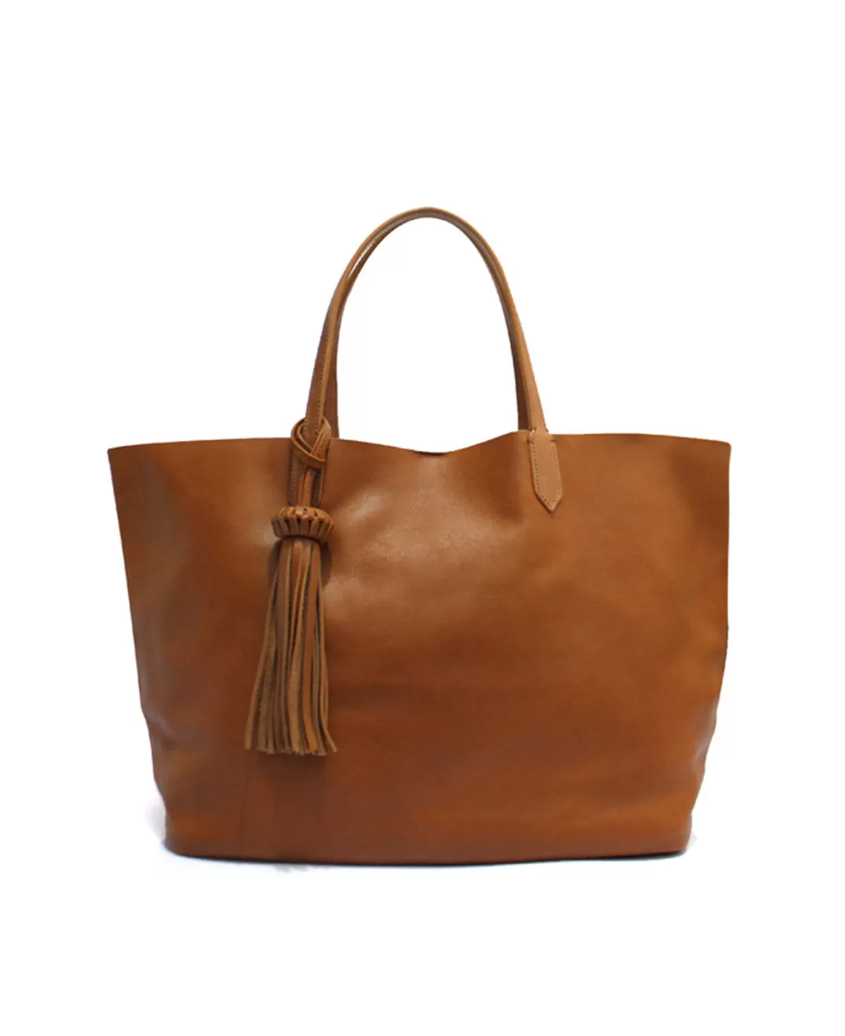 Large Tote Tan Lidia Leather Bag