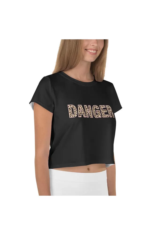 Leopard Printed Danger Crop Tee