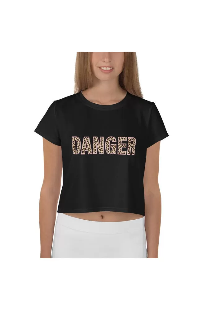 Leopard Printed Danger Crop Tee