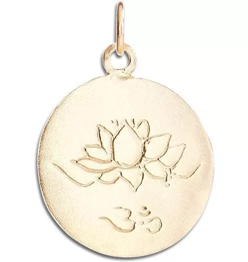 Lotus Om Disk Charm