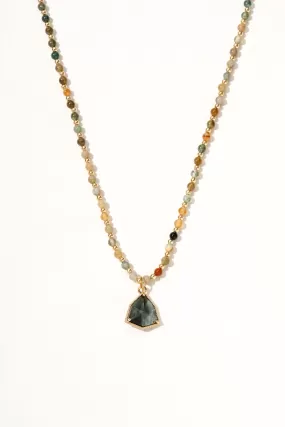 Lyra Indian Agate Pendant Necklace