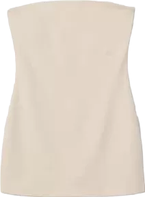 MANGO Cream Strapless Mini Dress BNWT UK 14