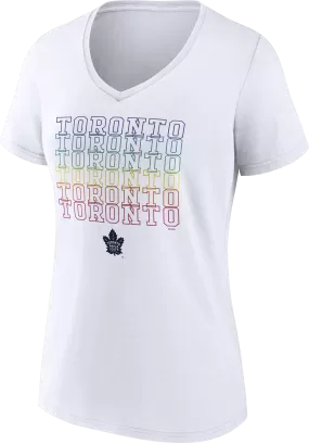 Maple Leafs Fanatics Pride V-neck Tee