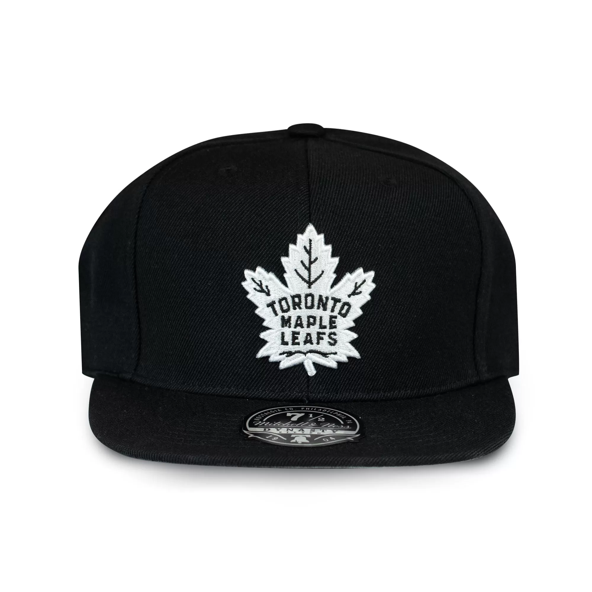 Maple Leafs Mitchell & Ness Men's Team Ground Fitted Hat - BLACK