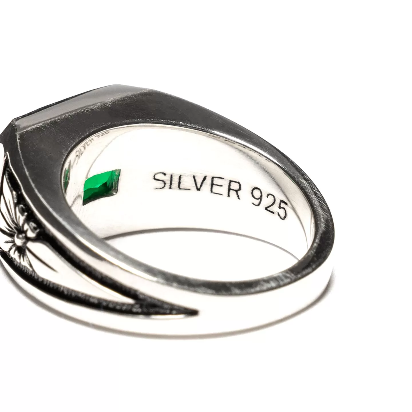 MAPLE MIDNIGHT RING SLIM SILVER 925 / EMERALD