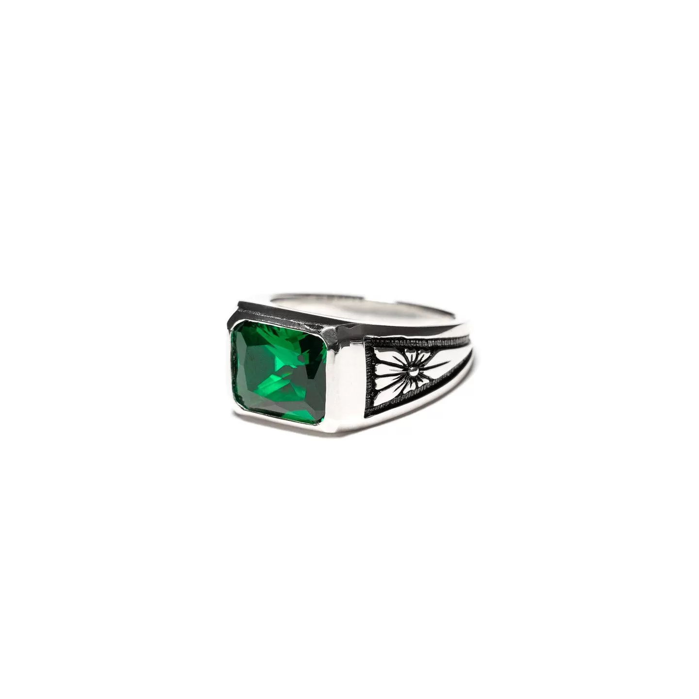 MAPLE MIDNIGHT RING SLIM SILVER 925 / EMERALD