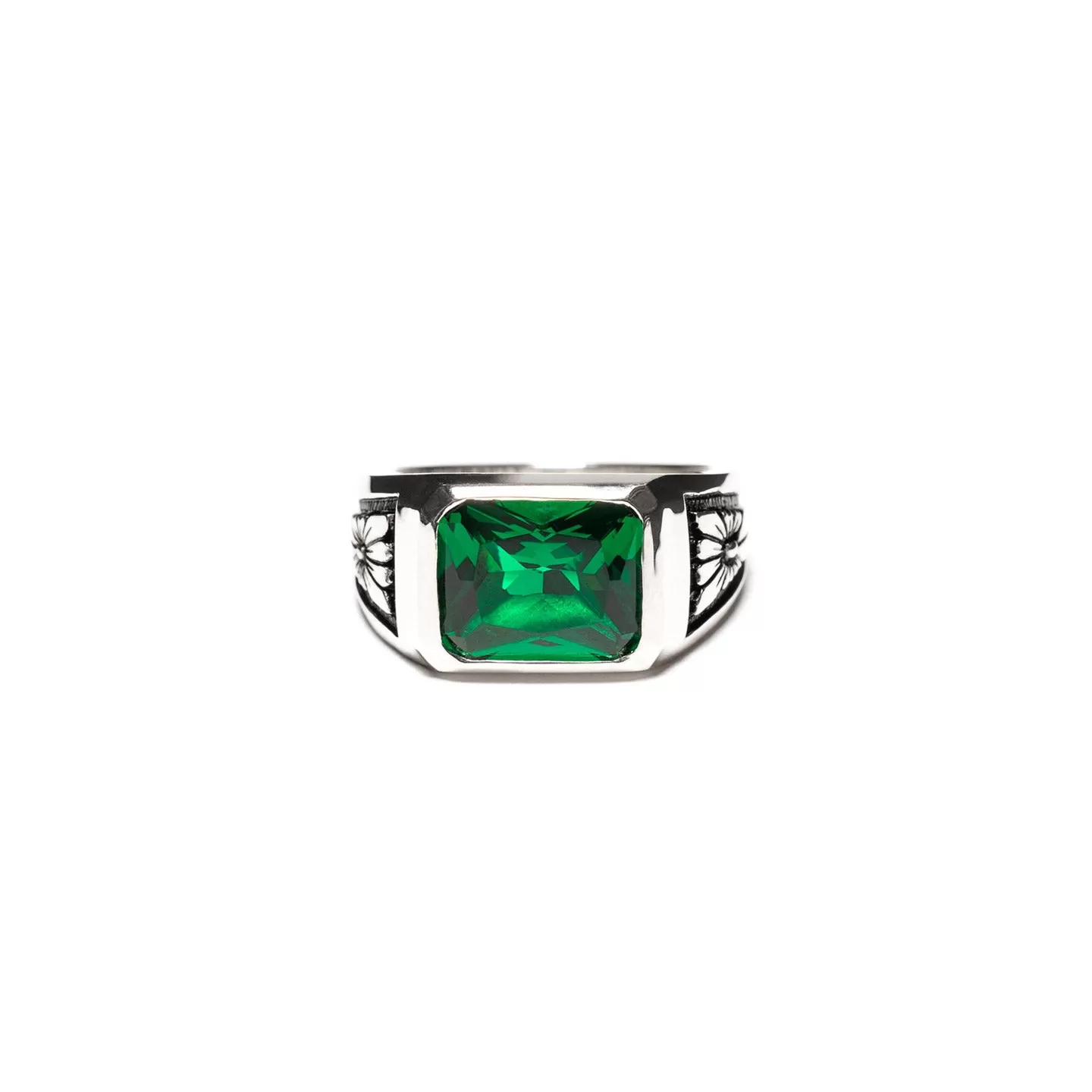 MAPLE MIDNIGHT RING SLIM SILVER 925 / EMERALD