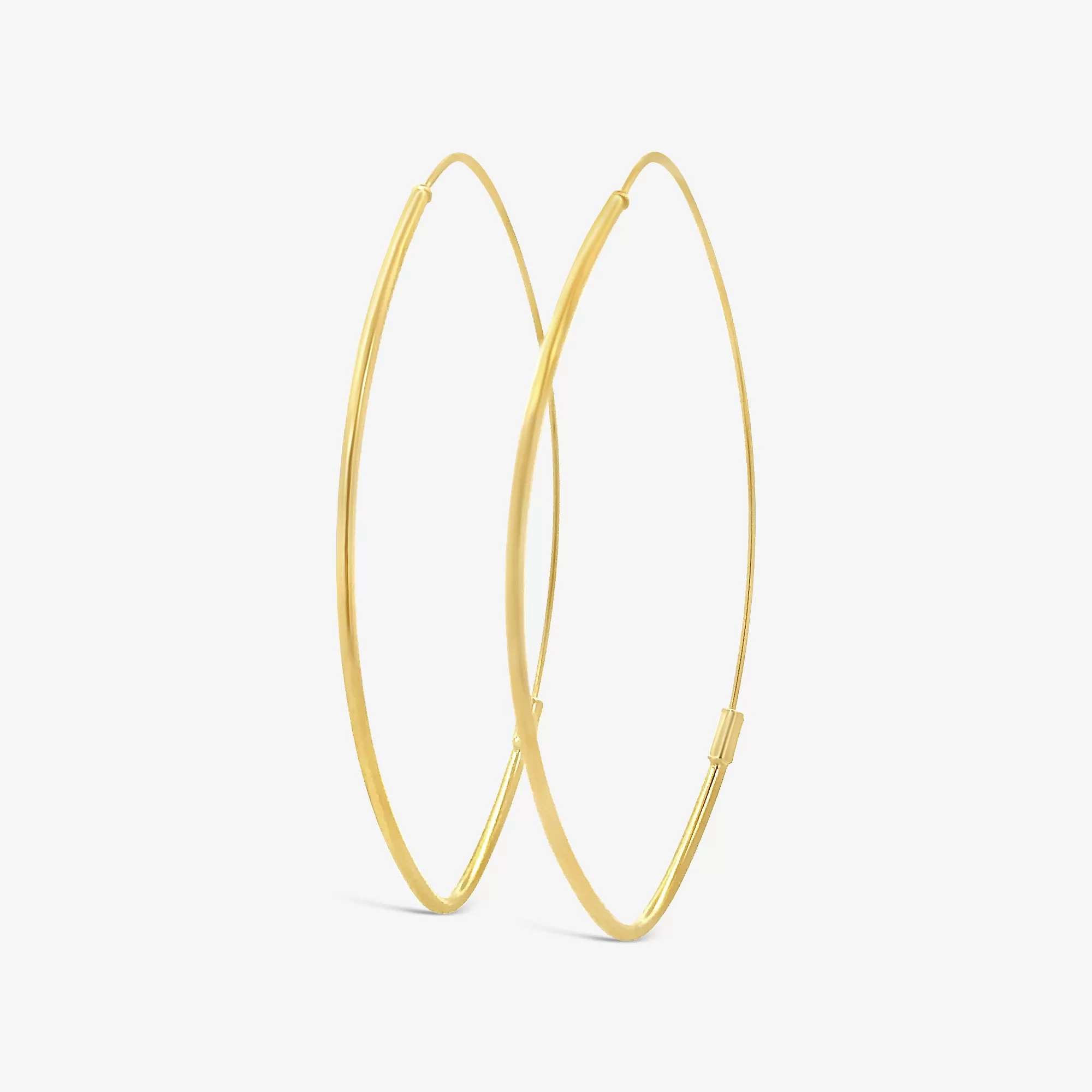 Marquise Shape Endless Hoop Earrings