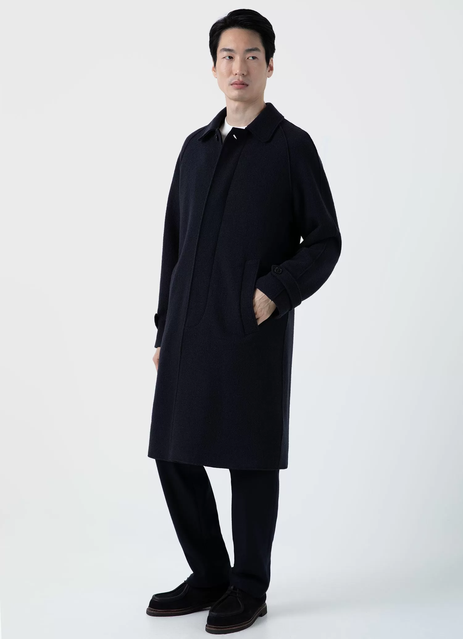 Men's Sunspel x Casely-Hayford Coat in Navy