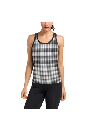 Micro Houndstooth Women's Racerback Tank Top