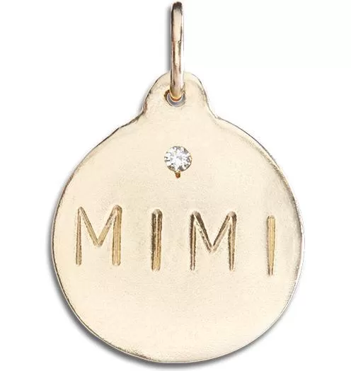 Mimi Disk Charm With Diamond