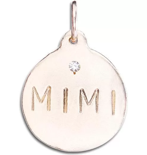 Mimi Disk Charm With Diamond