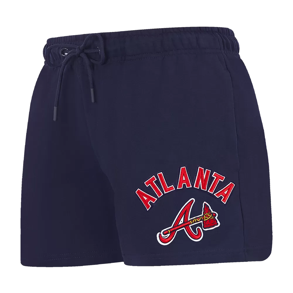 MLB ATLANTA BRAVES CLASSIC WOMEN'S FLC SHORT (MIDNIGHT NAVY)