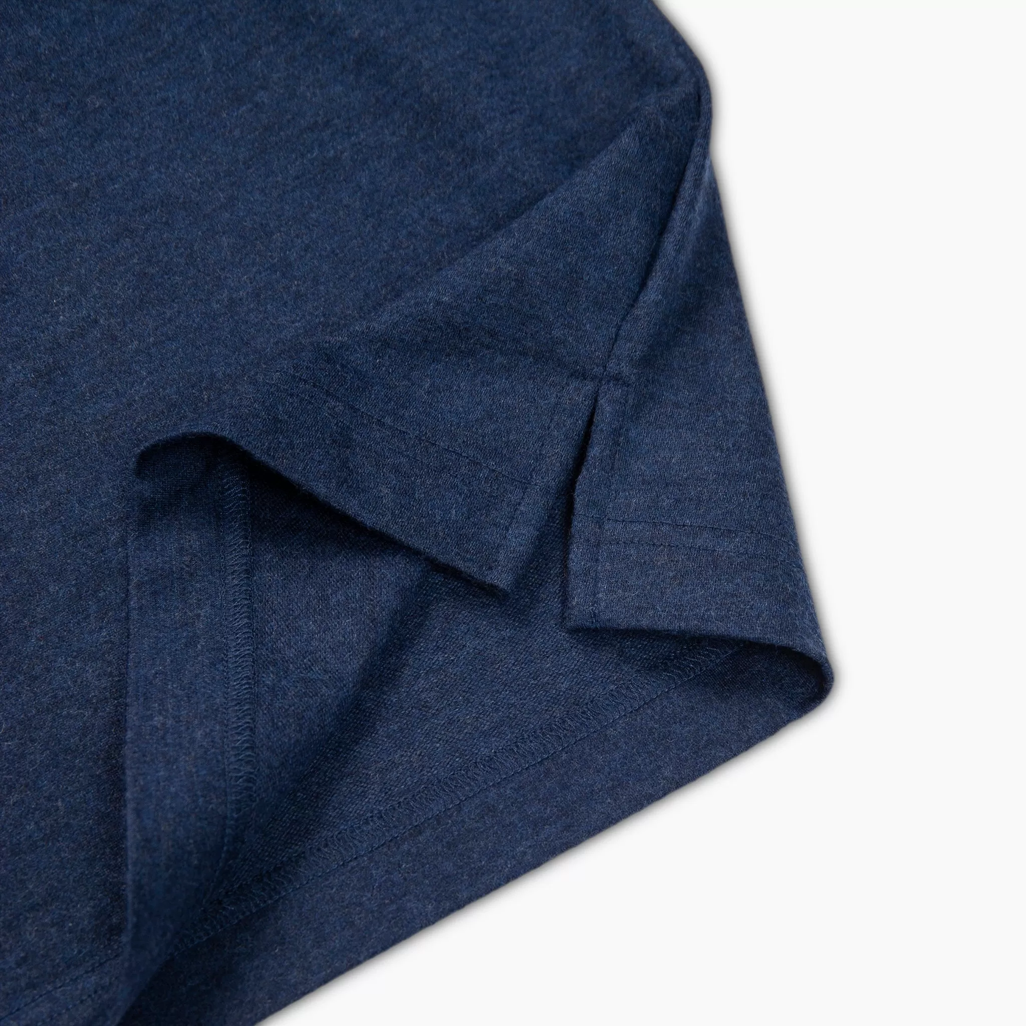 Moris long-sleeved polo shirt in felted wool jersey