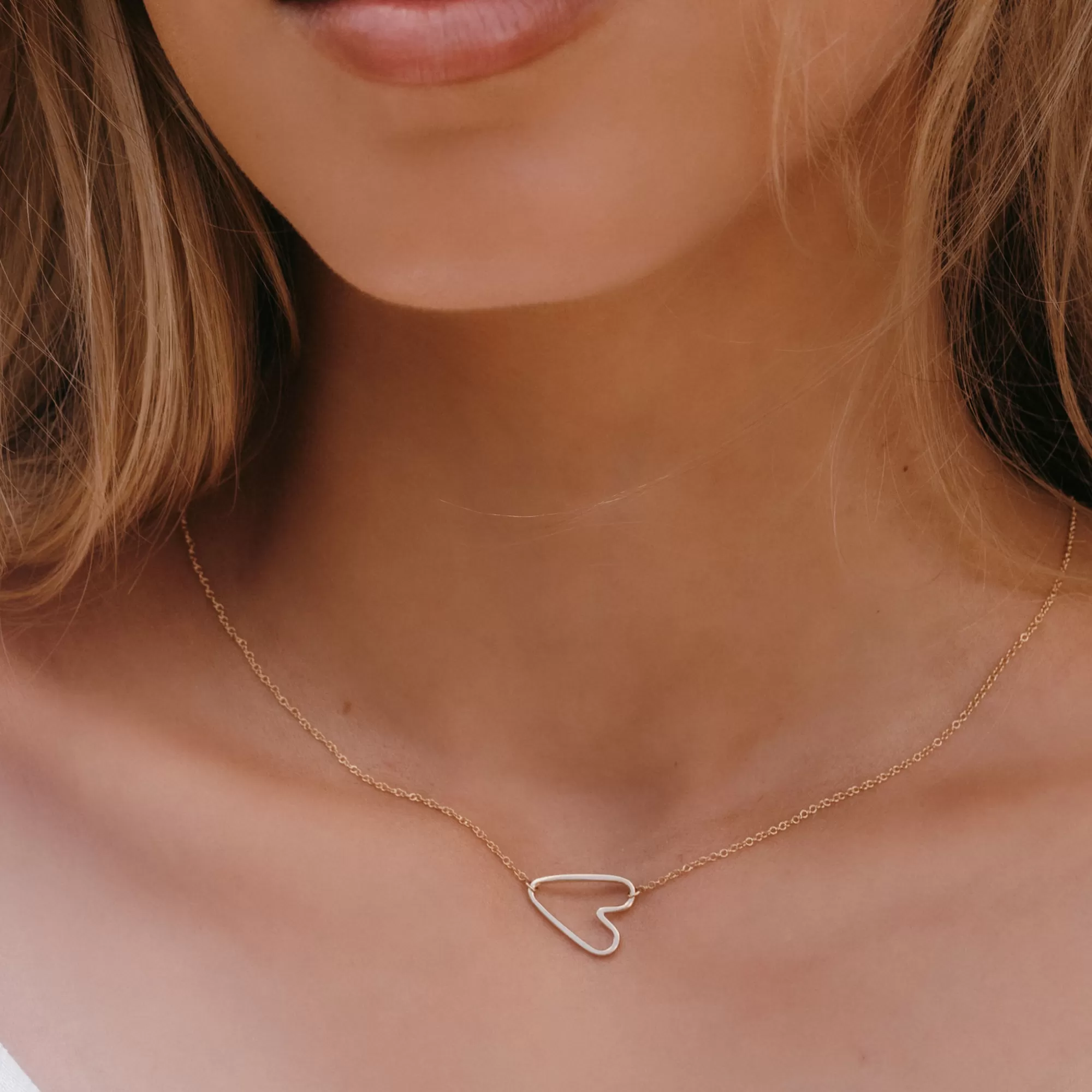 Moveable Open Heart Necklace