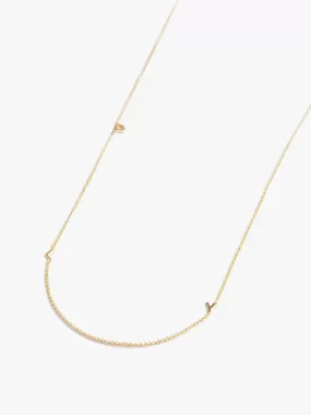 Necklace Caption Play 14kt Solid Gold - 3 letter