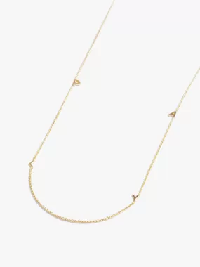 Necklace Caption Play 14kt Solid Gold - 4 letter