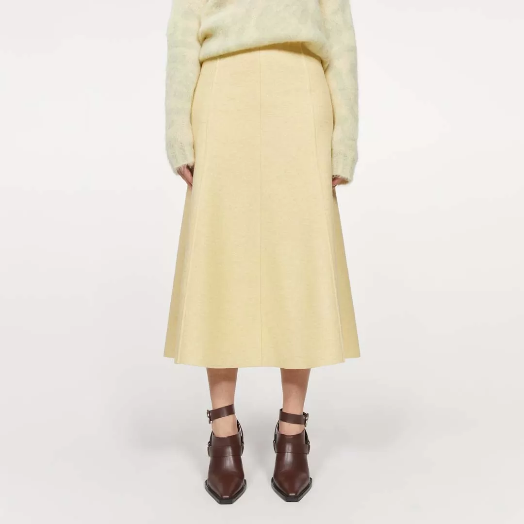 NENEH WOOL SKIRT BUTTER MILK