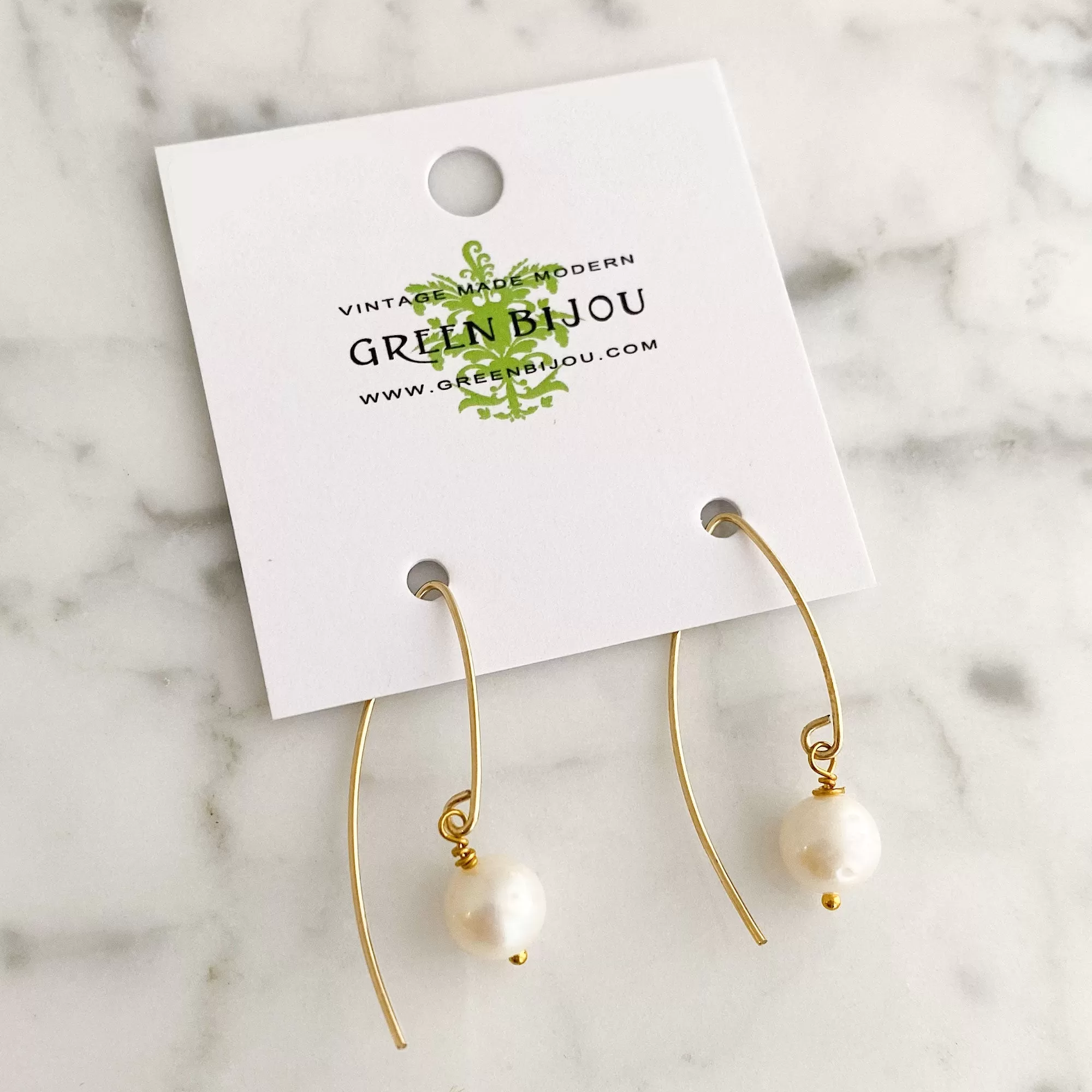 NEVE gold freshwater pearl earrings